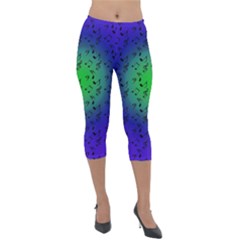 Blue Music Green Moon Lightweight Velour Capri Leggings  by snowwhitegirl