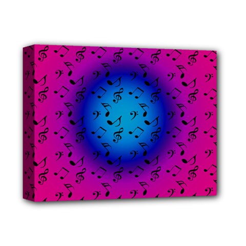 Pink Music Blue  Moon Deluxe Canvas 14  x 11 