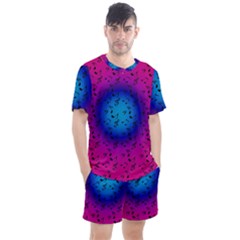 Pink Music Blue  Moon Men s Mesh Tee And Shorts Set