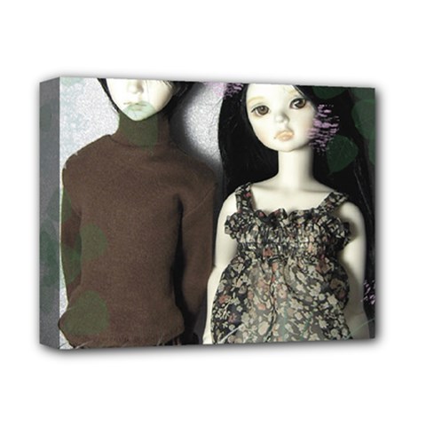 Dolls In The Grass Deluxe Canvas 14  X 11  by snowwhitegirl