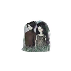 Dolls In The Grass Drawstring Pouch (xs) by snowwhitegirl