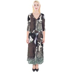 Dolls In The Grass Quarter Sleeve Wrap Maxi Dress by snowwhitegirl