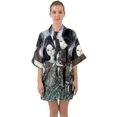 Dolls In The Grass Quarter Sleeve Kimono Robe by snowwhitegirl