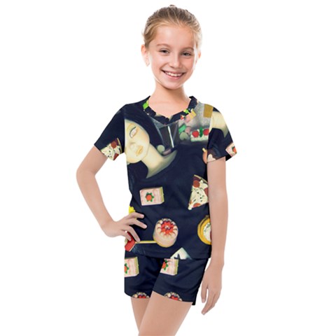 Food Kids  Mesh Tee And Shorts Set by snowwhitegirl