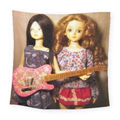 Playing The Guitar Square Tapestry (large)