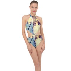  Halter Side Cut Swimsuit