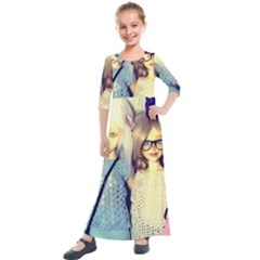  Kids  Quarter Sleeve Maxi Dress