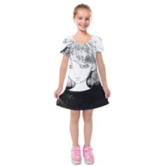 Girl Kids  Short Sleeve Velvet Dress by snowwhitegirl