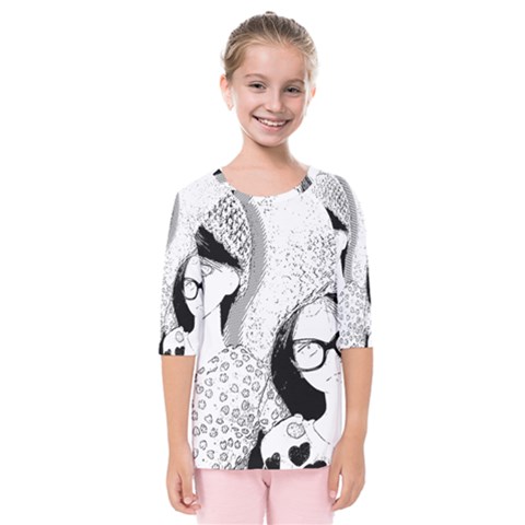 Twins Kids  Quarter Sleeve Raglan Tee by snowwhitegirl