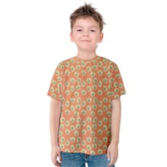 Antique Flowers Peach Kids  Cotton Tee