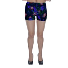 Blue Rose Vampire Skinny Shorts by snowwhitegirl