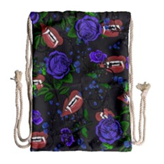 Blue Rose Vampire Drawstring Bag (large)