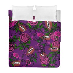 Purple  Rose Vampire Duvet Cover Double Side (full/ Double Size) by snowwhitegirl