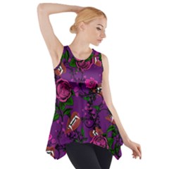 Purple  Rose Vampire Side Drop Tank Tunic by snowwhitegirl