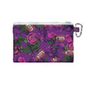 Purple  Rose Vampire Canvas Cosmetic Bag (Medium) View2