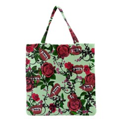 Green Rose Vampire Grocery Tote Bag