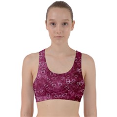 Heart Pattern Back Weave Sports Bra