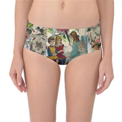 Angel Collage Mid-waist Bikini Bottoms by snowwhitegirl