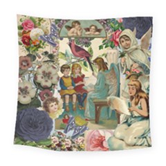 Angel Collage Square Tapestry (large)