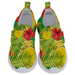 Orange Tropics Yellow Velcro Strap Shoes by snowwhitegirl