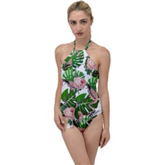 Flamingo Floral White Go with the Flow One Piece Swimsuit