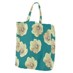 Teal Tulips Giant Grocery Tote