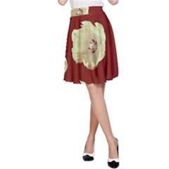 Red Tulips A-line Skirt