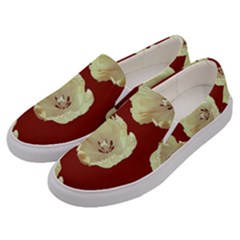 Red Tulips Men s Canvas Slip Ons by snowwhitegirl