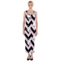 Pink Teapot Chevron Fitted Maxi Dress View1