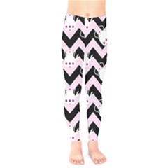 Pink Teapot Chevron Kids  Legging by snowwhitegirl