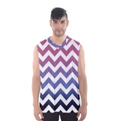 Pink Blue Black Ombre Chevron Men s Basketball Tank Top by snowwhitegirl