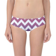 Pink Blue Black Ombre Chevron Classic Bikini Bottoms