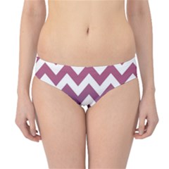 Pink Blue Black Ombre Chevron Hipster Bikini Bottoms by snowwhitegirl