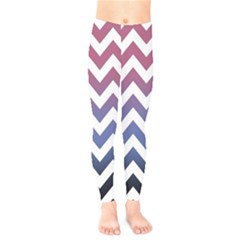 Pink Blue Black Ombre Chevron Kids  Legging by snowwhitegirl