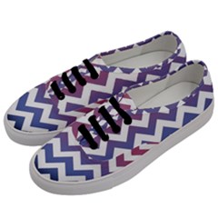 Pink Blue Black Ombre Chevron Men s Classic Low Top Sneakers by snowwhitegirl