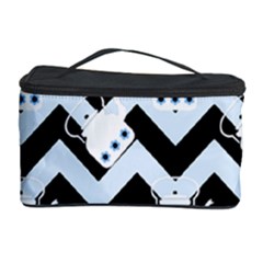 Blue Teapot Chevron Cosmetic Storage