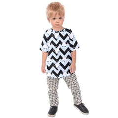 Blue Teapot Chevron Kids Raglan Tee