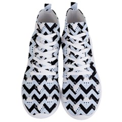 Blue Teapot Chevron Men s Lightweight High Top Sneakers by snowwhitegirl