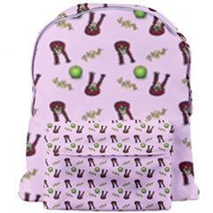 School Girl Pattern Pink Giant Full Print Backpack by snowwhitegirl