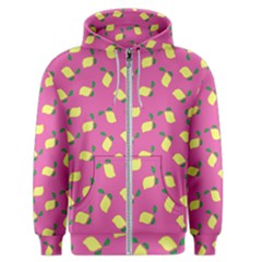 Lemons Pink Men s Zipper Hoodie