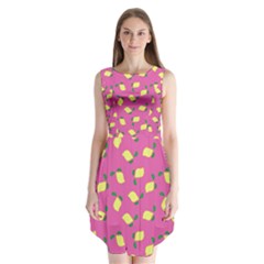 Lemons Pink Sleeveless Chiffon Dress  