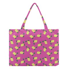 Lemons Pink Medium Tote Bag by snowwhitegirl