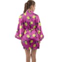 Lemons Pink Long Sleeve Kimono Robe View2