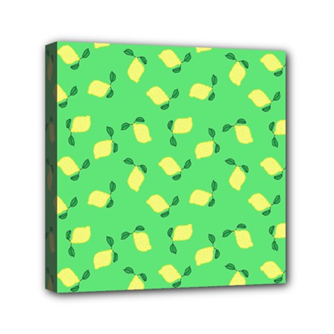 Lemons Green Mini Canvas 6  X 6 