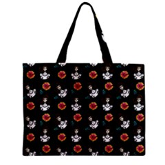 Girl With Dress Black Zipper Mini Tote Bag