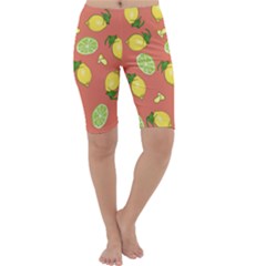 Lemons And Limes Peach Cropped Leggings 