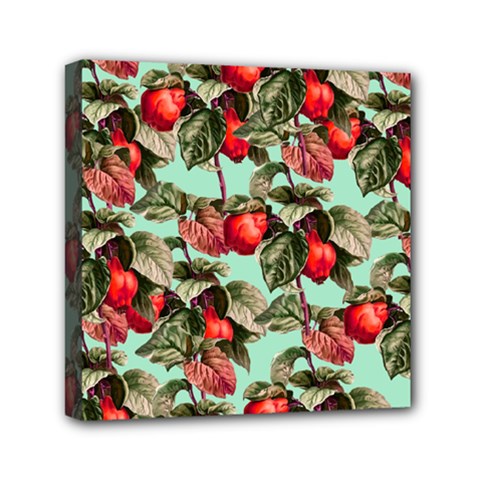 Fruit Branches Green Mini Canvas 6  X 6 