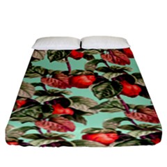 Fruit Branches Green Fitted Sheet (king Size)