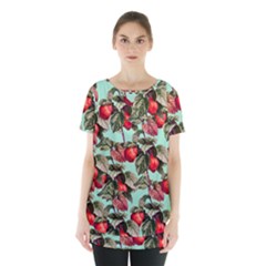 Fruit Branches Green Skirt Hem Sports Top