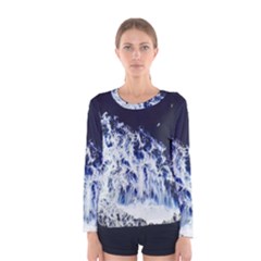 Blue Waves Sea Women s Long Sleeve Tee